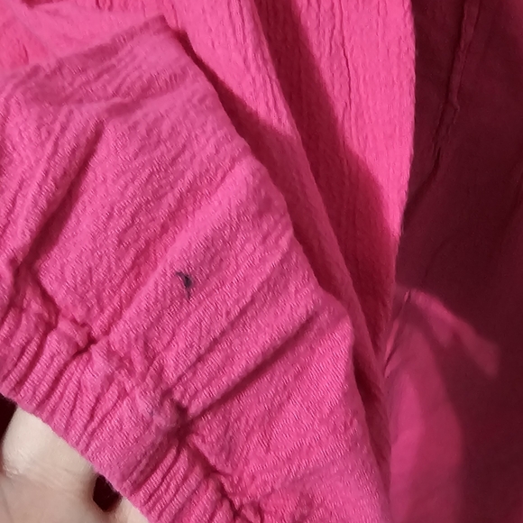 Soft Surroundings | Fuchsia Pink 3/4 Sleeve Cotton Blouse - Picture 9 of 9
